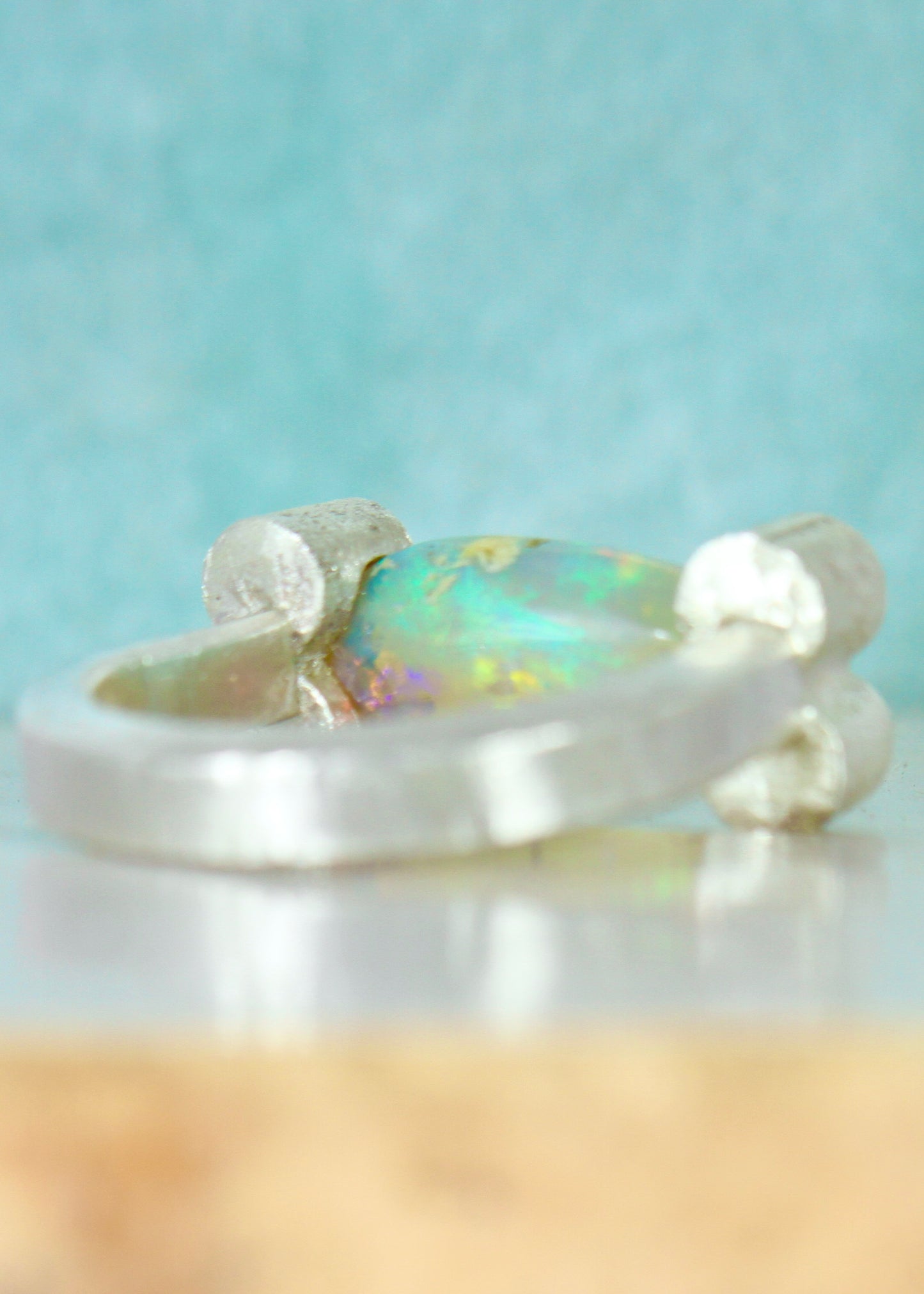 Timeless Nebula Capsule Opal ring - HANDMADE TO ORDER