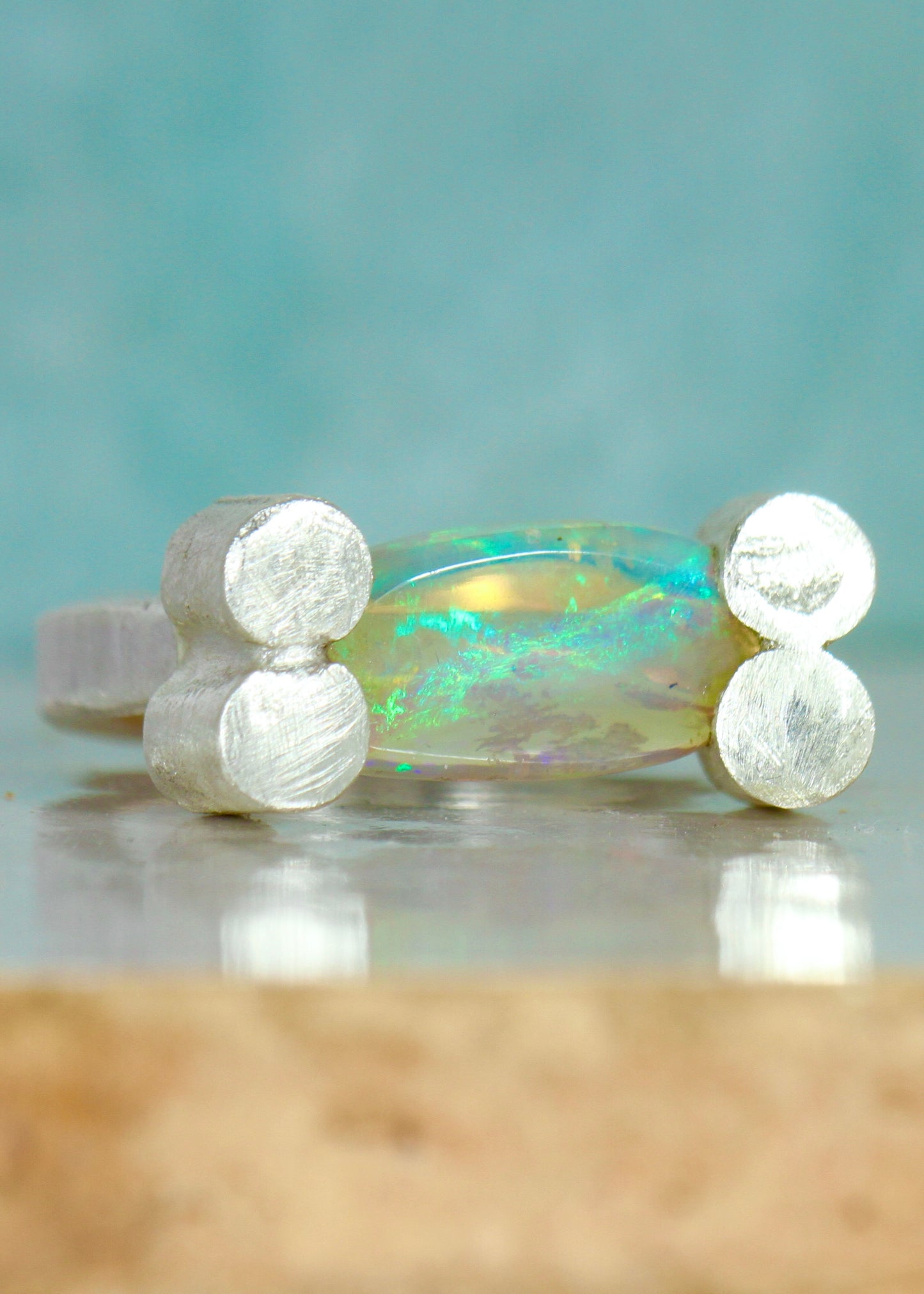 Timeless Nebula Capsule Opal ring - HANDMADE TO ORDER