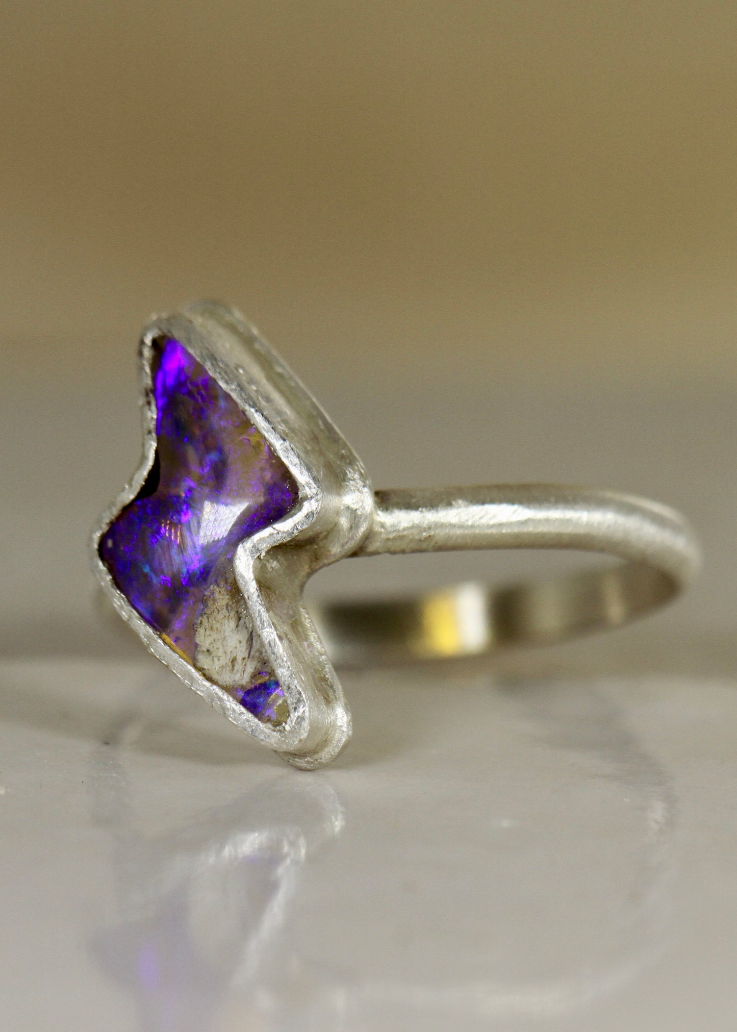 Lightning Bolt Opal Ring