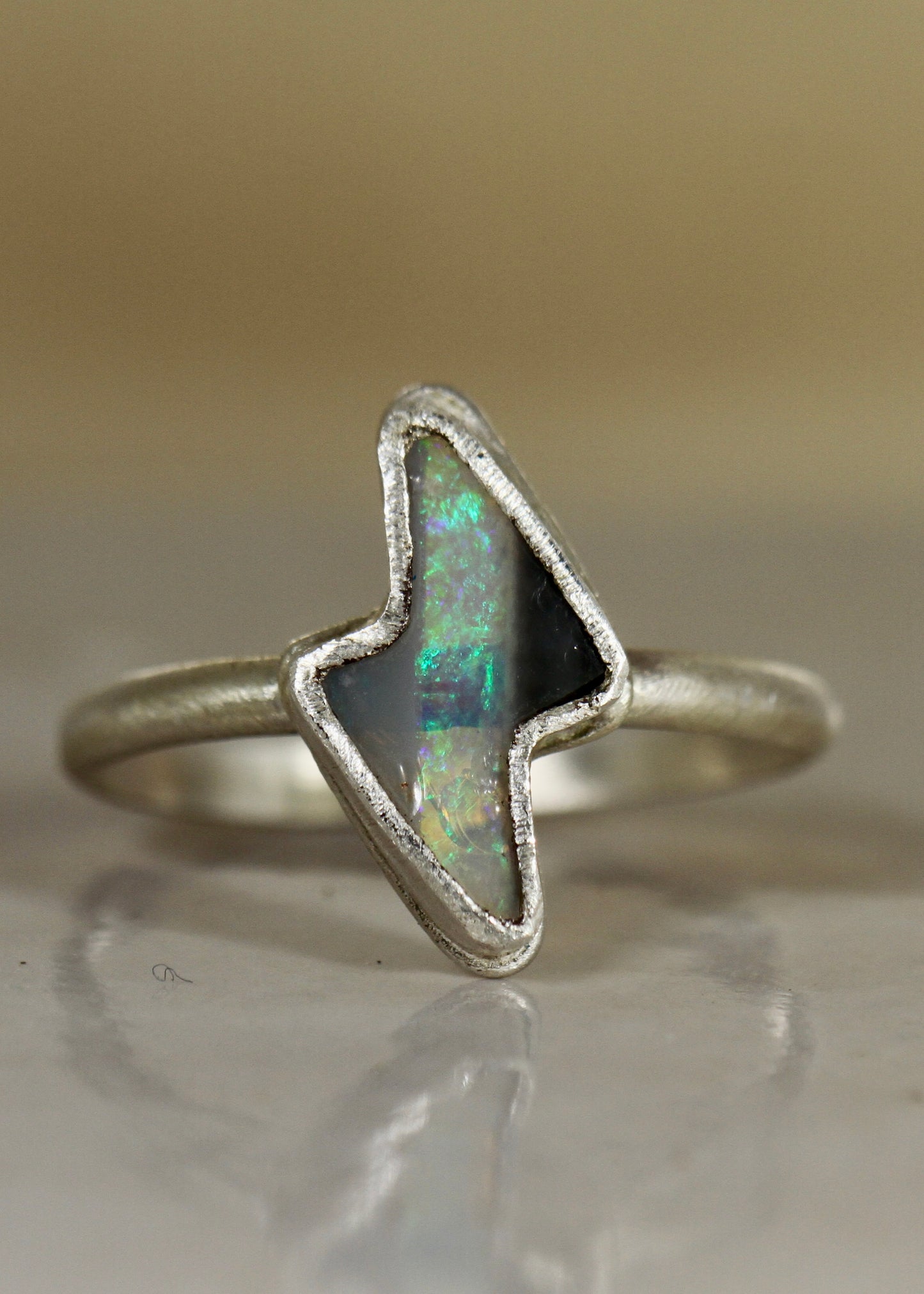 Lightning Bolt Opal Ring