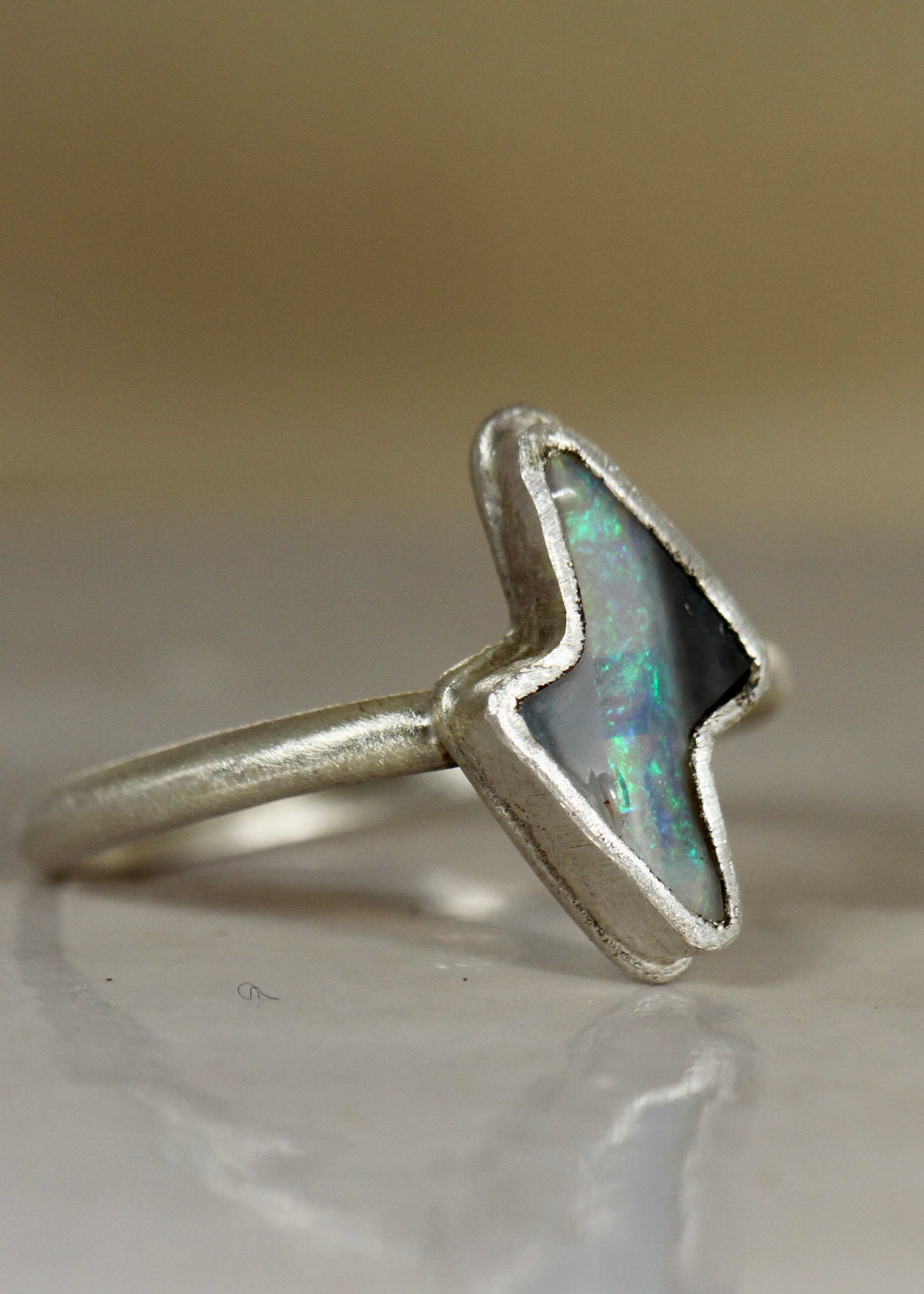 Lightning Bolt Opal Ring