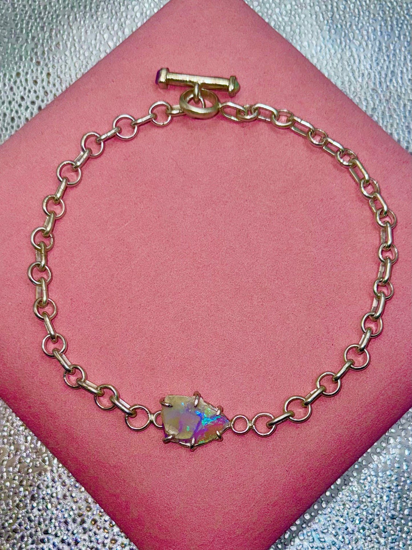 Chunky Natural Aussie Opal Choker Chain - Handmade to Order