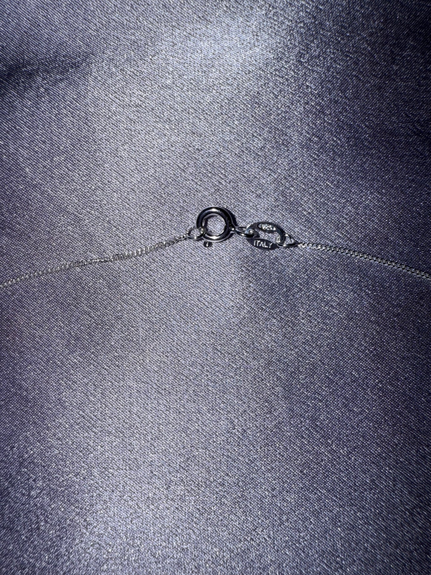 MADE in ITALY Sterling Silver 925 Hammered Trace Chain (adjustable length)