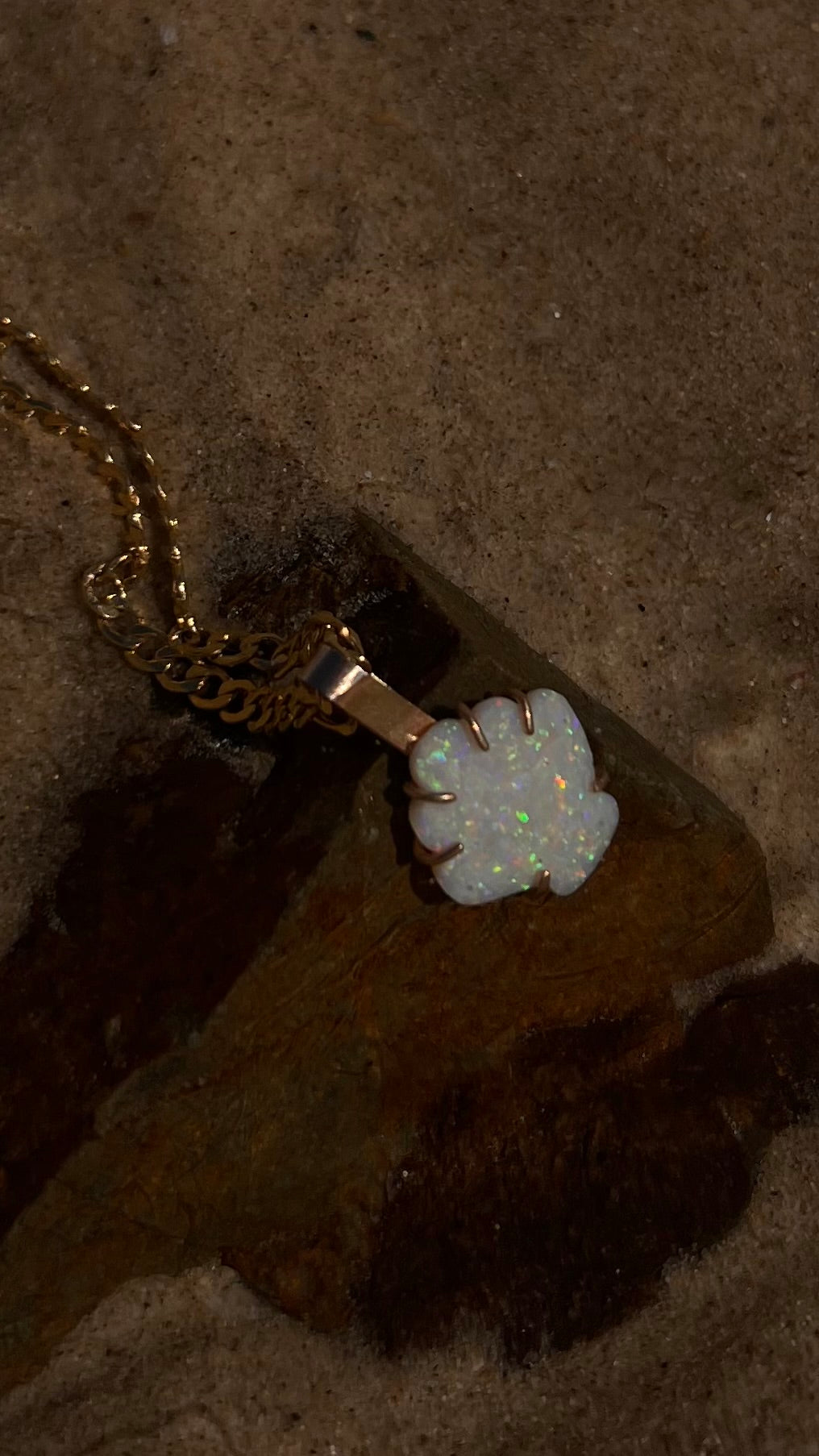 Celestial Sea Shell Opal Pendant