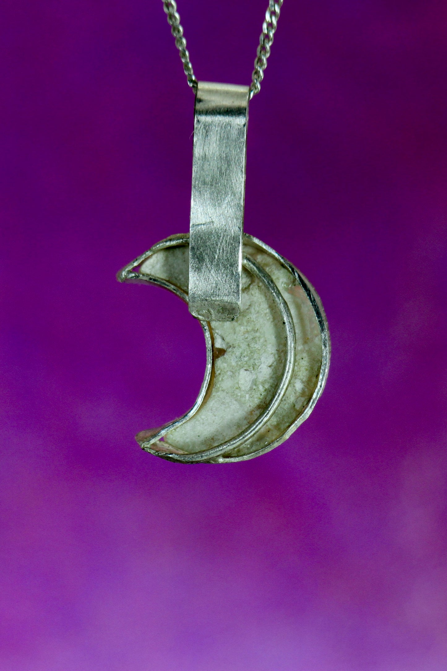 Crescent Moon Opal Pendant