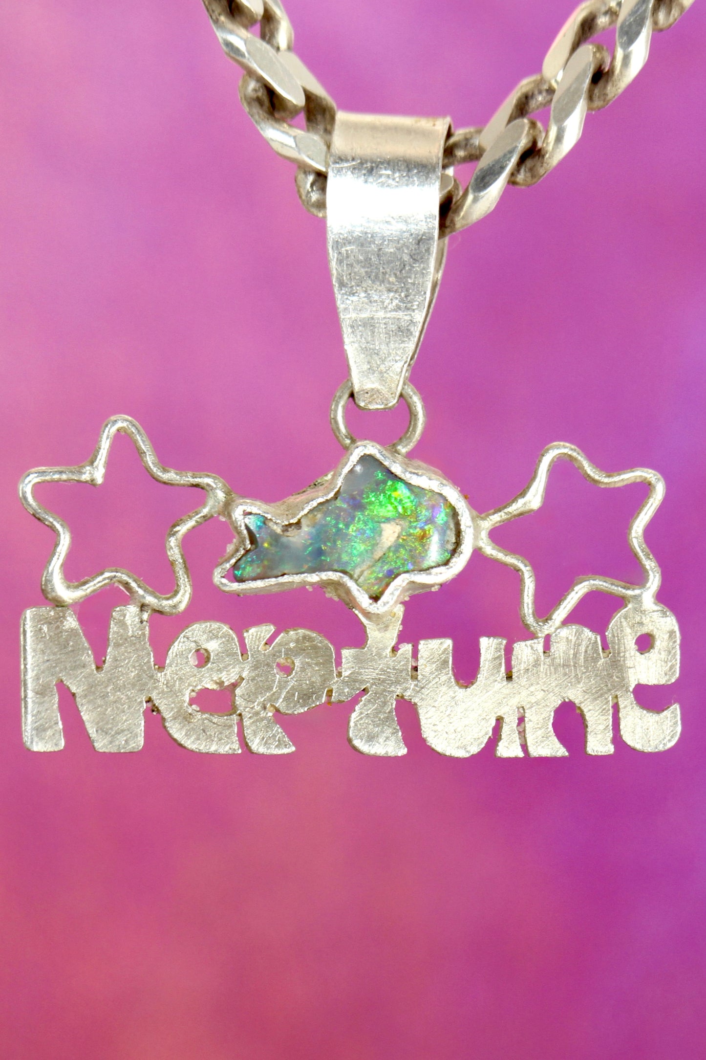 Personalised OPAL Name Tag Pendant - custom handmade to order