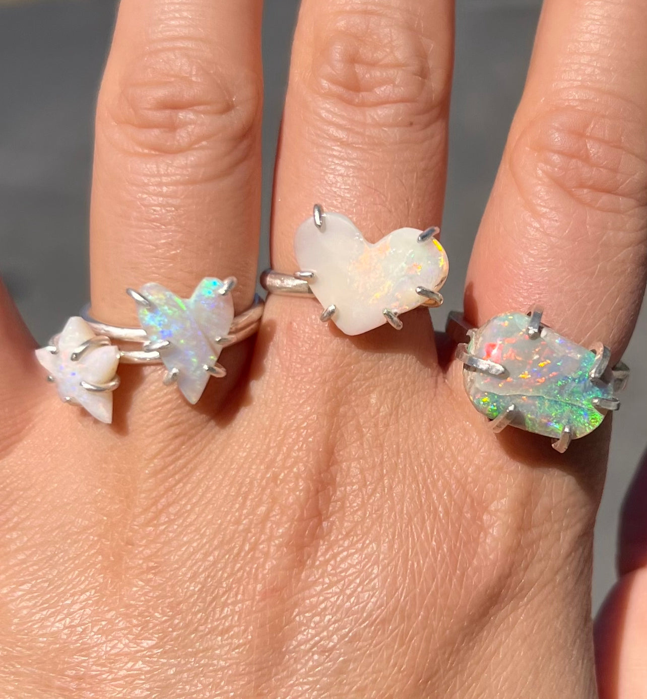 The Love You Long Time Opal Heart ring