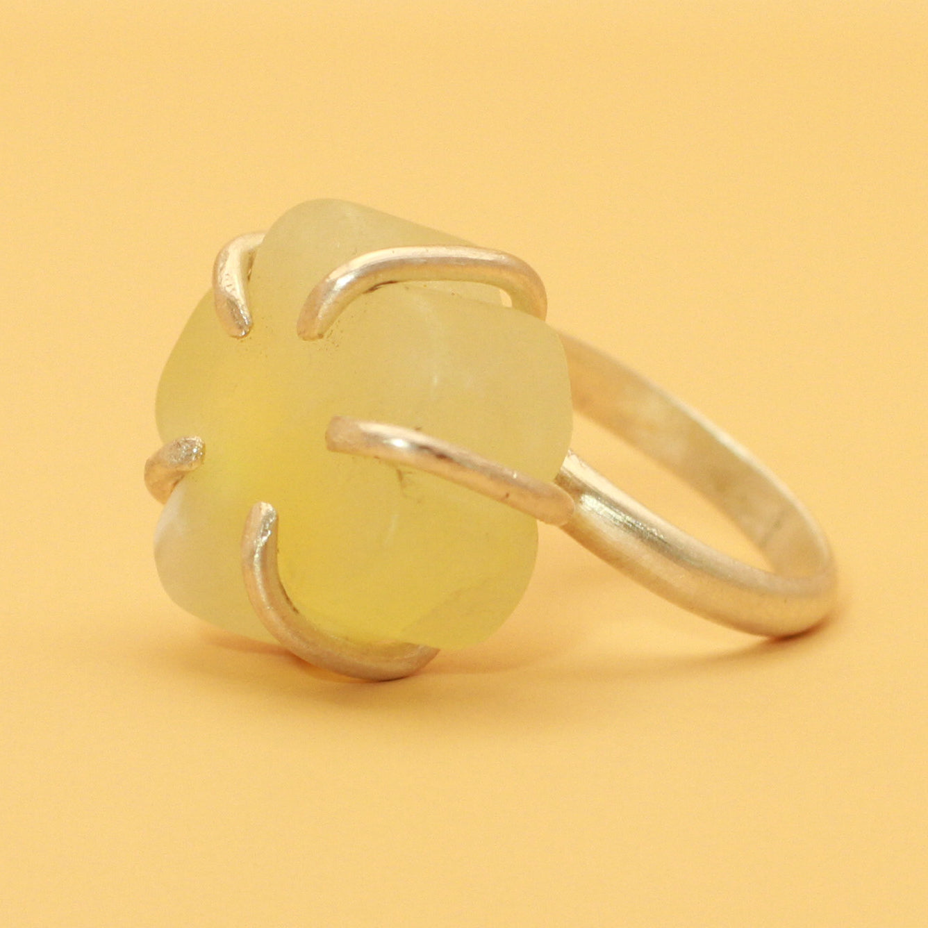 Mod Flower Chalcedony Ring