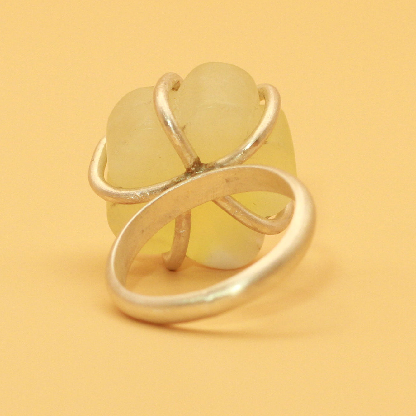 Mod Flower Chalcedony Ring