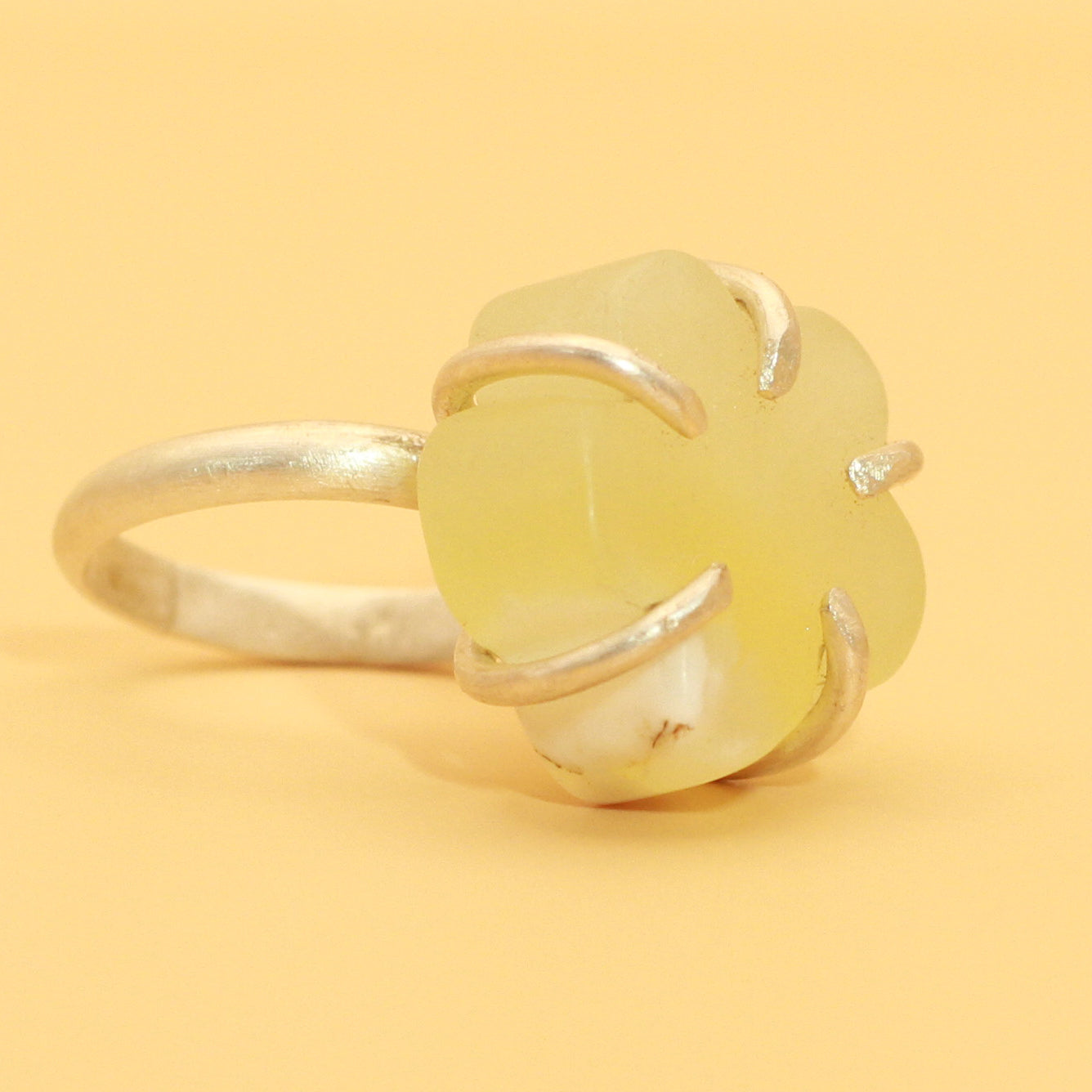 Mod Flower Chalcedony Ring