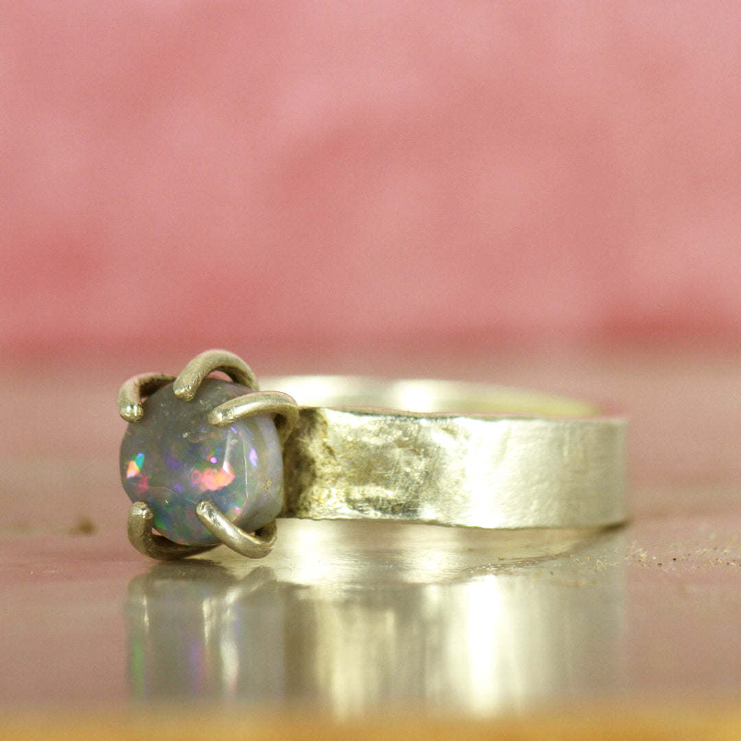 Rainbow Sparkle Dust 🌈 Opal ring