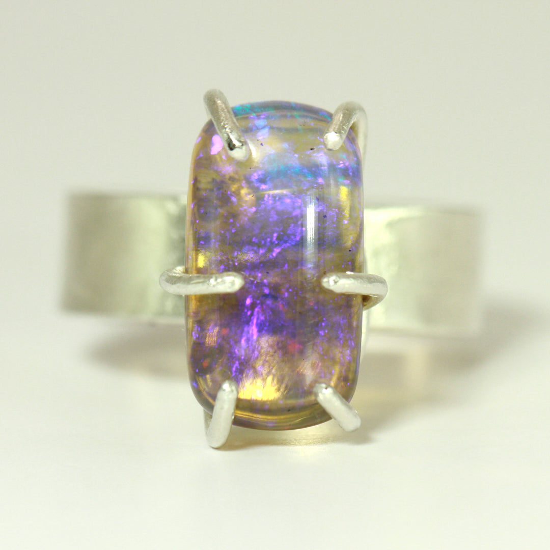 Purple Pill Opal ring