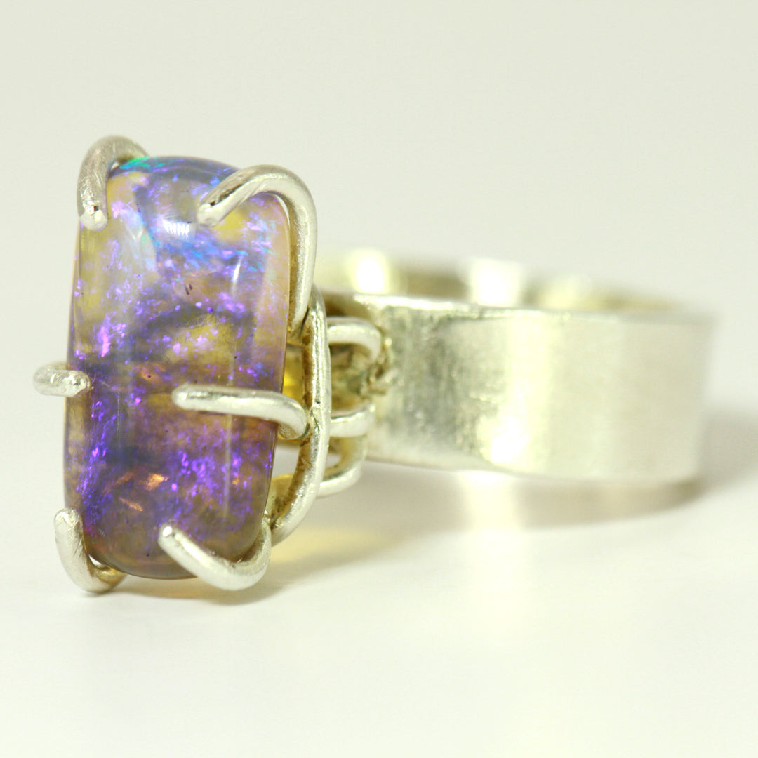 Purple Pill Opal ring