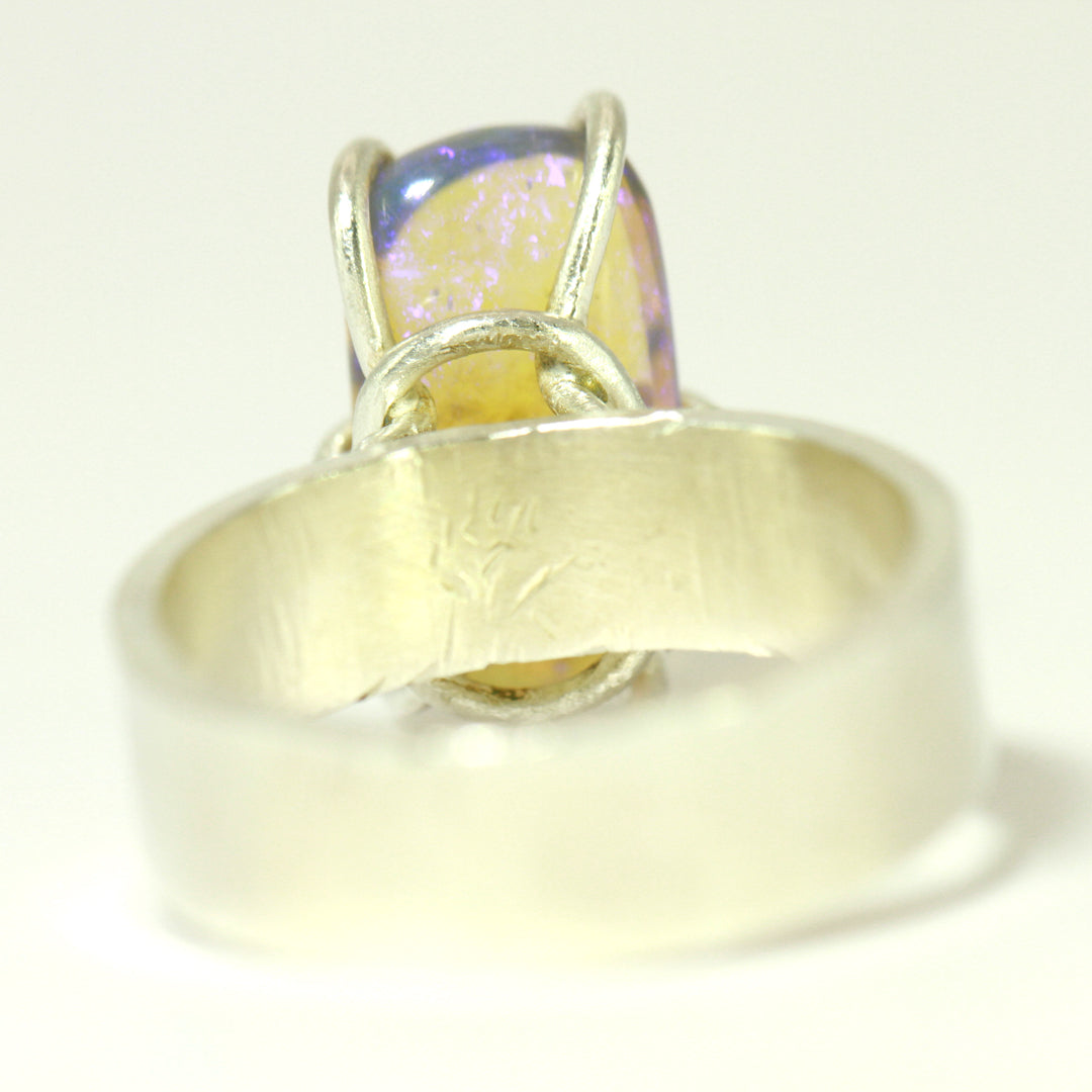 Purple Pill Opal ring