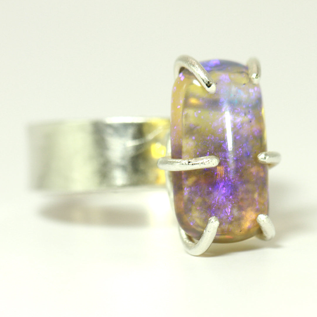 Purple Pill Opal ring