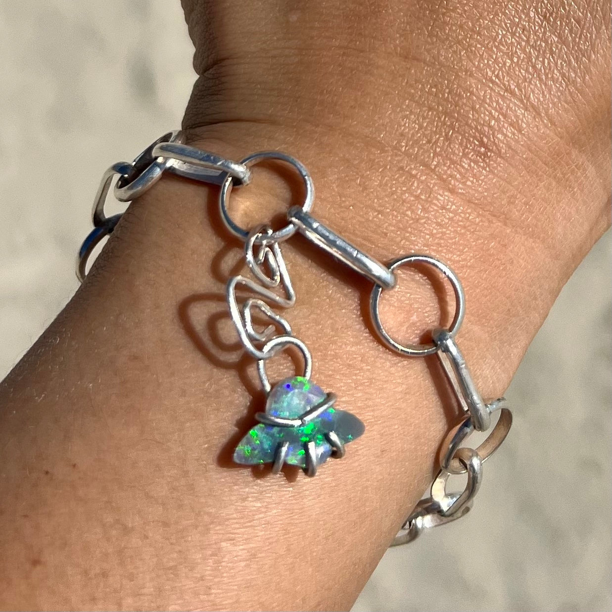 UFO Opal Charm